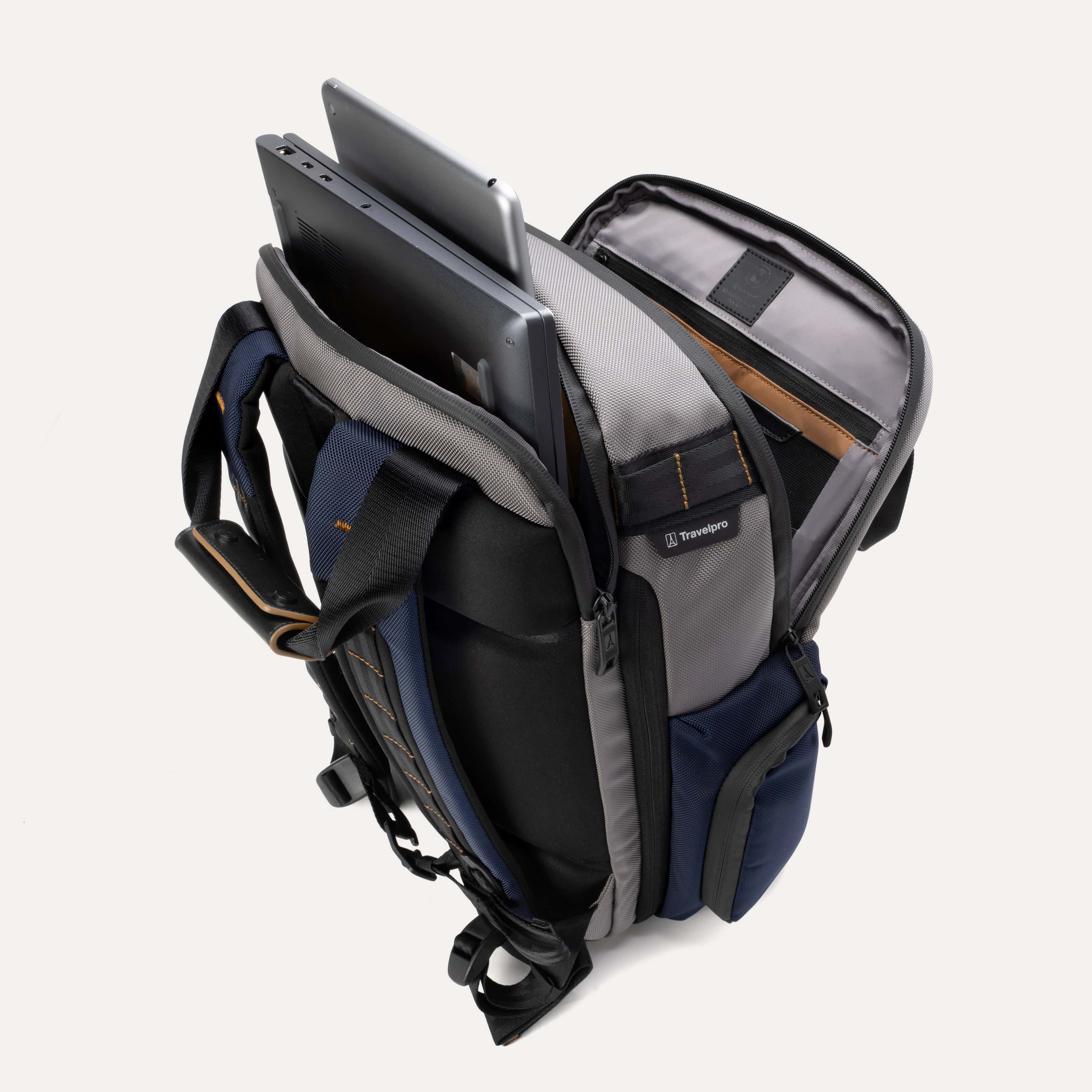 Travelpro® Altitude™ Medium Expandable Laptop Backpack 25-30L- Stellar Navy/Grey - Image 6